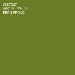 #6B7C27 - Fern Frond Color Image